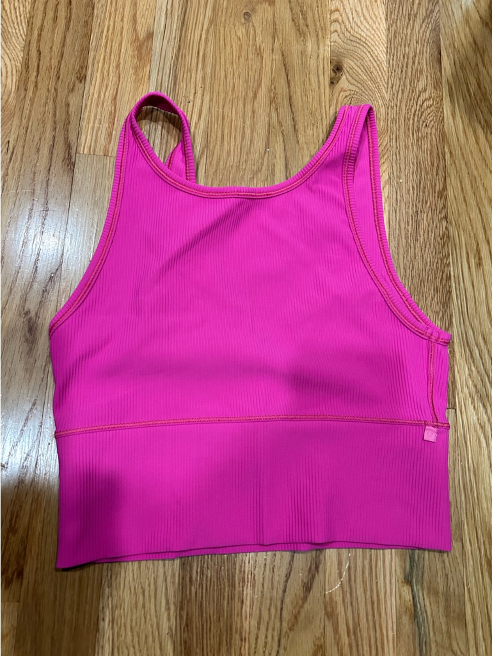 lululemon athletica Hot Pink Ribbed Cropped Tank